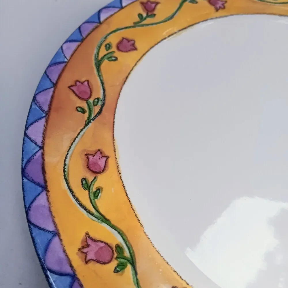 Vtg Sango The Sweet Shoppe Biscotti Dinner Plate-3023-Floral-Sue Zipkin-Whimsy
